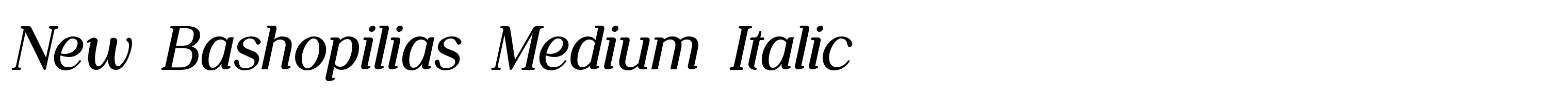 New Bashopilias Medium Italic